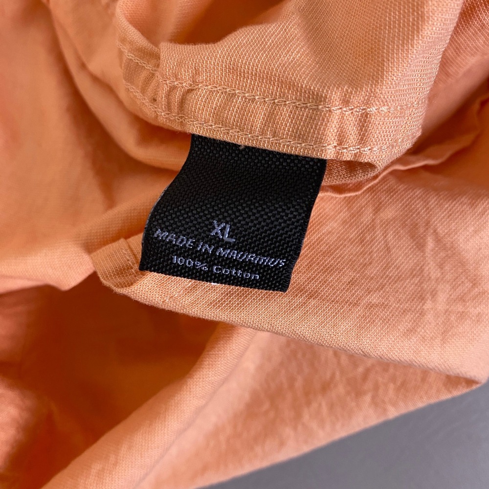Marc Anthony Button Down Shirt Men's XL Slim Fit Peach Coral Long Sleeve Cotton - Picture 5 of 10
